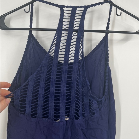 Purple Ombré Maxi Dress With Crochet Detail - Picture 8 of 8